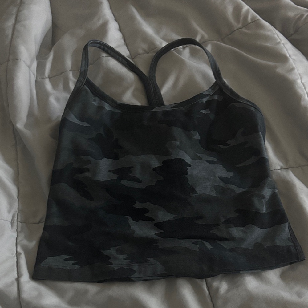 Beyond Yoga Black Camo Crop Top